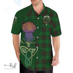 Scottish Orrock Clan Tartan Crest with Thistle and Scotland Map Tartan Plaid Shirt Scottish Plaid Tartan Plaid - ScotsTee - scotstee.com