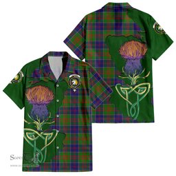 Scottish Stewart of Appin Hunting Modern Clan Tartan Crest with Thistle and Scotland Map Tartan Plaid Shirt Scottish Plaid Tartan Plaid - ScotsTee - scotstee.com