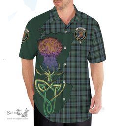 Scottish Melville Clan Tartan Crest with Thistle and Scotland Map Tartan Plaid Shirt Scottish Plaid Tartan Plaid - ScotsTee - scotstee.com