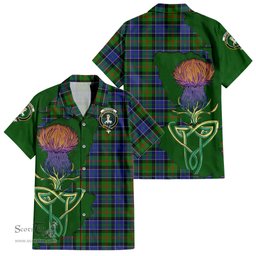 Scottish Paterson Clan Tartan Crest with Thistle and Scotland Map Tartan Plaid Shirt Scottish Plaid Tartan Plaid - ScotsTee - scotstee.com