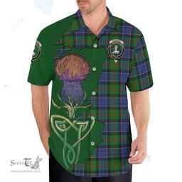 Scottish Paterson Clan Tartan Crest with Thistle and Scotland Map Tartan Plaid Shirt Scottish Plaid Tartan Plaid - ScotsTee - scotstee.com