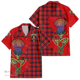 Scottish Robertson Modern Clan Tartan Crest with Thistle and Scotland Map Tartan Plaid Shirt Scottish Plaid Tartan Plaid - ScotsTee - scotstee.com