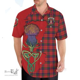 Scottish Robertson Modern Clan Tartan Crest with Thistle and Scotland Map Tartan Plaid Shirt Scottish Plaid Tartan Plaid - ScotsTee - scotstee.com