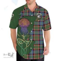 Scottish Norvel Clan Tartan Crest with Thistle and Scotland Map Tartan Plaid Shirt Scottish Plaid Tartan Plaid - ScotsTee - scotstee.com