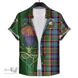 Scottish Norvel Clan Tartan Crest with Thistle and Scotland Map Tartan Plaid Shirt Scottish Plaid Tartan Plaid - ScotsTee - scotstee.com