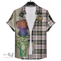 Scottish MacPherson Dress Ancient Clan Tartan Crest with Thistle and Scotland Map Tartan Plaid Shirt Scottish Plaid Tartan Plaid - ScotsTee - scotstee.com