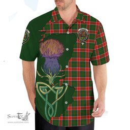 Scottish Pollock Modern Clan Tartan Crest with Thistle and Scotland Map Tartan Plaid Shirt Scottish Plaid Tartan Plaid - ScotsTee - scotstee.com