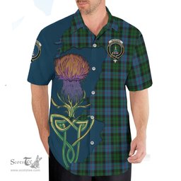 Scottish Morrison Society Clan Tartan Crest with Thistle and Scotland Map Tartan Plaid Shirt Scottish Plaid Tartan Plaid - ScotsTee - scotstee.com