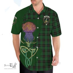 Scottish Wallace Hunting Clan Tartan Crest with Thistle and Scotland Map Tartan Plaid Shirt Scottish Plaid Tartan Plaid - ScotsTee - scotstee.com
