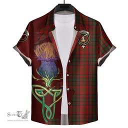 Scottish Matheson Dress Clan Tartan Crest with Thistle and Scotland Map Tartan Plaid Shirt Scottish Plaid Tartan Plaid - ScotsTee - scotstee.com