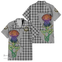 Scottish Wallace Dress Clan Tartan Crest with Thistle and Scotland Map Tartan Plaid Shirt Scottish Plaid Tartan Plaid - ScotsTee - scotstee.com