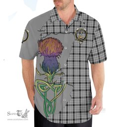 Scottish Wallace Dress Clan Tartan Crest with Thistle and Scotland Map Tartan Plaid Shirt Scottish Plaid Tartan Plaid - ScotsTee - scotstee.com