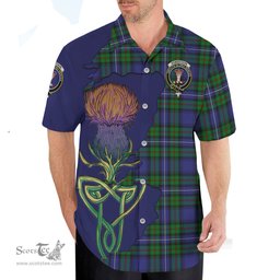 Scottish Robertson Hunting Modern Clan Tartan Crest with Thistle and Scotland Map Tartan Plaid Shirt Scottish Plaid Tartan Plaid - ScotsTee - scotstee.com