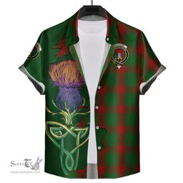 Scottish Middleton Clan Tartan Crest with Thistle and Scotland Map Tartan Plaid Shirt Scottish Plaid Tartan Plaid - ScotsTee - scotstee.com