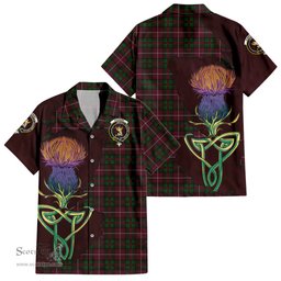 Scottish Stewart of Bute Hunting Clan Tartan Crest with Thistle and Scotland Map Tartan Plaid Shirt Scottish Plaid Tartan Plaid - ScotsTee - scotstee.com