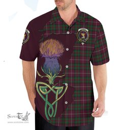 Scottish Stewart of Bute Hunting Clan Tartan Crest with Thistle and Scotland Map Tartan Plaid Shirt Scottish Plaid Tartan Plaid - ScotsTee - scotstee.com