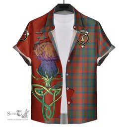 Scottish Matheson Ancient Clan Tartan Crest with Thistle and Scotland Map Tartan Plaid Shirt Scottish Plaid Tartan Plaid - ScotsTee - scotstee.com