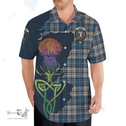 Scottish Napier Modern Clan Tartan Crest with Thistle and Scotland Map Tartan Plaid Shirt Scottish Plaid Tartan Plaid - ScotsTee - scotstee.com