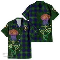 Scottish Oliphant Modern Clan Tartan Crest with Thistle and Scotland Map Tartan Plaid Shirt Scottish Plaid Tartan Plaid - ScotsTee - scotstee.com
