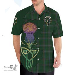Scottish MacRae Clan Tartan Crest with Thistle and Scotland Map Tartan Plaid Shirt Scottish Plaid Tartan Plaid - ScotsTee - scotstee.com