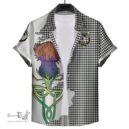 Scottish Shepherd Clan Tartan Crest with Thistle and Scotland Map Tartan Plaid Shirt Scottish Plaid Tartan Plaid - ScotsTee - scotstee.com