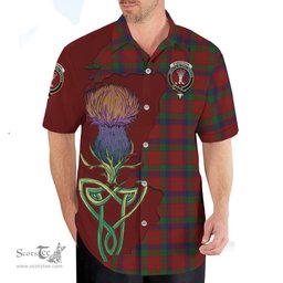 Scottish Robertson Clan Tartan Crest with Thistle and Scotland Map Tartan Plaid Shirt Scottish Plaid Tartan Plaid - ScotsTee - scotstee.com