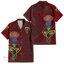 Scottish Sinclair Clan Tartan Crest with Thistle and Scotland Map Tartan Plaid Shirt Scottish Plaid Tartan Plaid - ScotsTee - scotstee.com