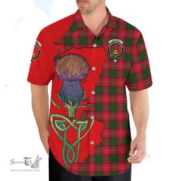 Scottish Rattray Modern Clan Tartan Crest with Thistle and Scotland Map Tartan Plaid Shirt Scottish Plaid Tartan Plaid - ScotsTee - scotstee.com
