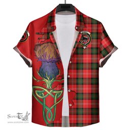 Scottish Nesbitt Modern Clan Tartan Crest with Thistle and Scotland Map Tartan Plaid Shirt Scottish Plaid Tartan Plaid - ScotsTee - scotstee.com