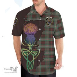 Scottish Scott Brown Ancient Clan Tartan Crest with Thistle and Scotland Map Tartan Plaid Shirt Scottish Plaid Tartan Plaid - ScotsTee - scotstee.com