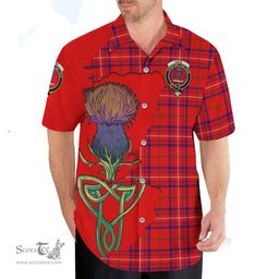 Scottish Rose Modern Clan Tartan Crest with Thistle and Scotland Map Tartan Plaid Shirt Scottish Plaid Tartan Plaid - ScotsTee - scotstee.com