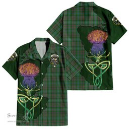 Scottish Ralston USA Clan Tartan Crest with Thistle and Scotland Map Tartan Plaid Shirt Scottish Plaid Tartan Plaid - ScotsTee - scotstee.com
