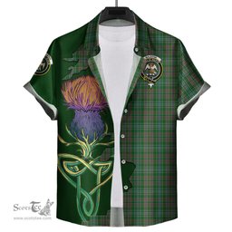 Scottish Ralston USA Clan Tartan Crest with Thistle and Scotland Map Tartan Plaid Shirt Scottish Plaid Tartan Plaid - ScotsTee - scotstee.com