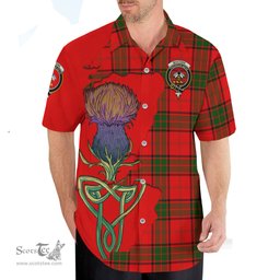 Scottish Maxtone Clan Tartan Crest with Thistle and Scotland Map Tartan Plaid Shirt Scottish Plaid Tartan Plaid - ScotsTee - scotstee.com