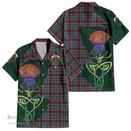 Scottish Spens (Spence) Clan Tartan Crest with Thistle and Scotland Map Tartan Plaid Shirt Scottish Plaid Tartan Plaid - ScotsTee - scotstee.com