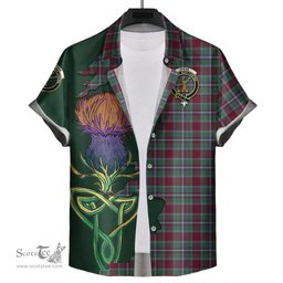 Scottish Spens (Spence) Clan Tartan Crest with Thistle and Scotland Map Tartan Plaid Shirt Scottish Plaid Tartan Plaid - ScotsTee - scotstee.com
