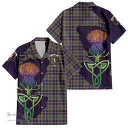 Scottish Taylor Weathered Clan Tartan Crest with Thistle and Scotland Map Tartan Plaid Shirt Scottish Plaid Tartan Plaid - ScotsTee - scotstee.com