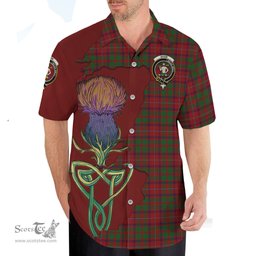 Scottish Shaw of Tordarroch Red Dress Clan Tartan Crest with Thistle and Scotland Map Tartan Plaid Shirt Scottish Plaid Tartan Plaid - ScotsTee - scotstee.com