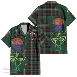 Scottish Rollo Hunting Clan Tartan Crest with Thistle and Scotland Map Tartan Plaid Shirt Scottish Plaid Tartan Plaid - ScotsTee - scotstee.com