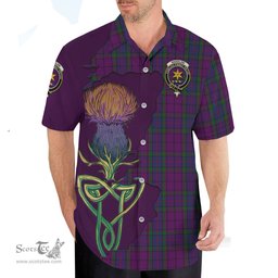 Scottish Wardlaw Clan Tartan Crest with Thistle and Scotland Map Tartan Plaid Shirt Scottish Plaid Tartan Plaid - ScotsTee - scotstee.com