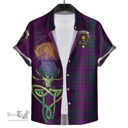 Scottish Wardlaw Clan Tartan Crest with Thistle and Scotland Map Tartan Plaid Shirt Scottish Plaid Tartan Plaid - ScotsTee - scotstee.com