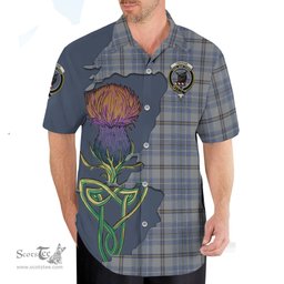 Scottish Tweedie Clan Tartan Crest with Thistle and Scotland Map Tartan Plaid Shirt Scottish Plaid Tartan Plaid - ScotsTee - scotstee.com
