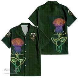 Scottish Skene or Tribe of Mar Clan Tartan Crest with Thistle and Scotland Map Tartan Plaid Shirt Scottish Plaid Tartan Plaid - ScotsTee - scotstee.com