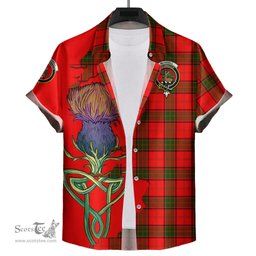 Scottish Maxwell Modern Clan Tartan Crest with Thistle and Scotland Map Tartan Plaid Shirt Scottish Plaid Tartan Plaid - ScotsTee - scotstee.com