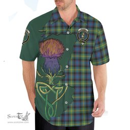 Scottish Watson Ancient Clan Tartan Crest with Thistle and Scotland Map Tartan Plaid Shirt Scottish Plaid Tartan Plaid - ScotsTee - scotstee.com
