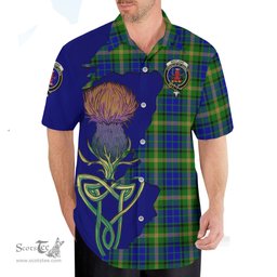 Scottish Maitland Clan Tartan Crest with Thistle and Scotland Map Tartan Plaid Shirt Scottish Plaid Tartan Plaid - ScotsTee - scotstee.com