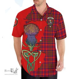 Scottish Murray of Tulloch Modern Clan Tartan Crest with Thistle and Scotland Map Tartan Plaid Shirt Scottish Plaid Tartan Plaid - ScotsTee - scotstee.com