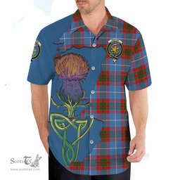Scottish Newton Clan Tartan Crest with Thistle and Scotland Map Tartan Plaid Shirt Scottish Plaid Tartan Plaid - ScotsTee - scotstee.com