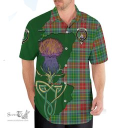 Scottish Muirhead Clan Tartan Crest with Thistle and Scotland Map Tartan Plaid Shirt Scottish Plaid Tartan Plaid - ScotsTee - scotstee.com