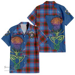 Scottish Pennycook Clan Tartan Crest with Thistle and Scotland Map Tartan Plaid Shirt Scottish Plaid Tartan Plaid - ScotsTee - scotstee.com